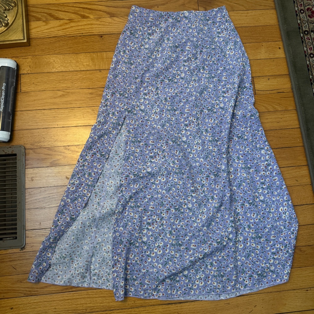 SHEIN purple floral skirt